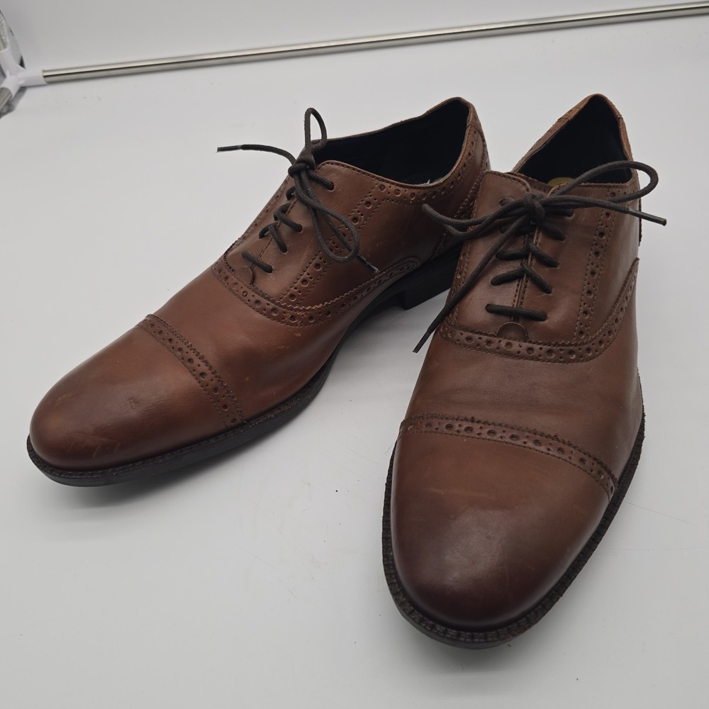 Cole Haan Shoes Mens 11 M Brown Cap Toe Dress Oxford Leather C30689